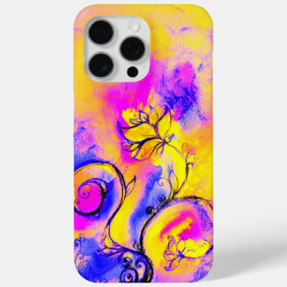 WHIMSICAL FLOWERS pink yellow purple iPhone 15 Pro Max Case