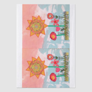 Whimsical Flowers Tissue Paper