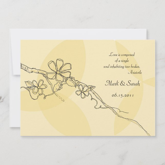 Whimsical Flowers Wedding Iinvitation 2 Invitation (Front)