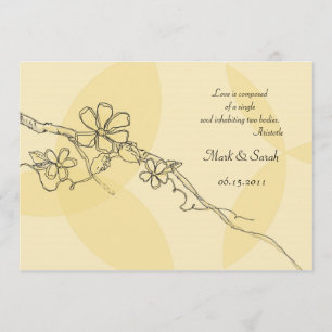 Whimsical Flowers Wedding Iinvitation 2 Invitation