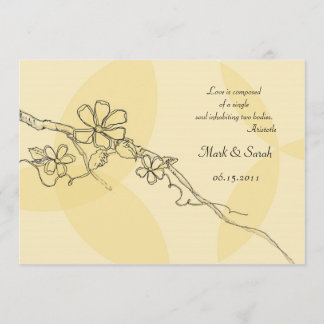 Whimsical Flowers Wedding Iinvitation 2 Invitation