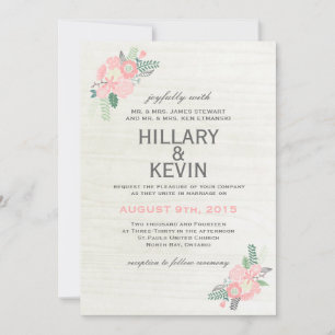 Whimsical Flowers - Wedding Invitation