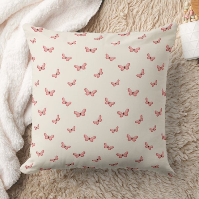 Whimsical Fluttering Butterflies Pattern Cushion (Blanket)