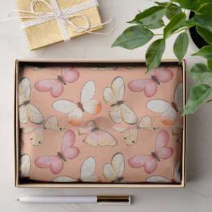 Whimsical Fluttering Butterflies Pattern Tissue Paper