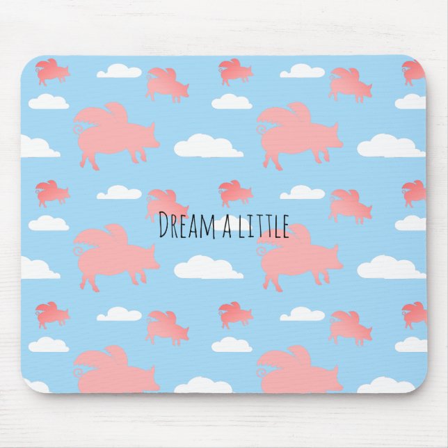 Whimsical Flying Pigs Mouse Pad (Front)