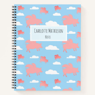 Whimsical Flying Pigs Notebook