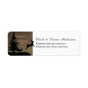 Whimsical Flying Reindeer Silhouette Custom