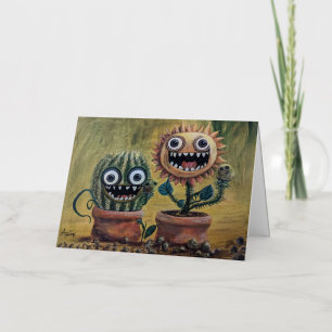 Whimsical Foil Folded Greeting Card Colour:Silver