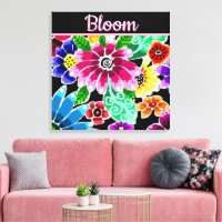 Whimsical Folk-Art Flowers Floral Personalised