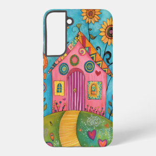 Whimsical Folk Art House Samsung Galaxy Case