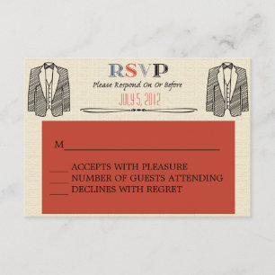 Whimsical Font Gay Wedding RSVP Card