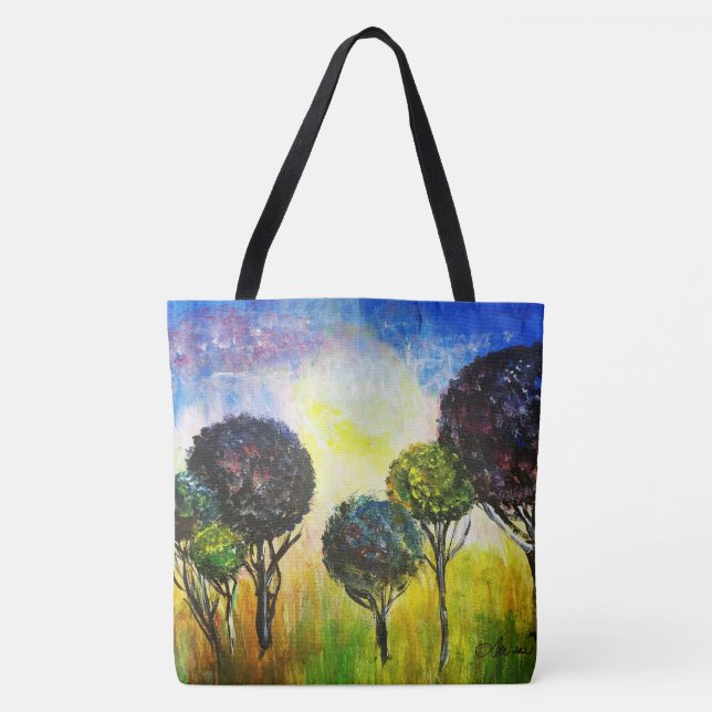 Whimsical Forest All-Over-Print Tote  Bag (Front)