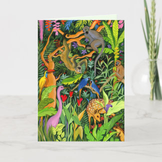 Whimsical Forest animals Thankyou card 