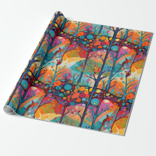 Whimsical Forest Birds Wrapping Paper