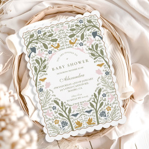 Whimsical Forest Folk Baby Shower Invitation
