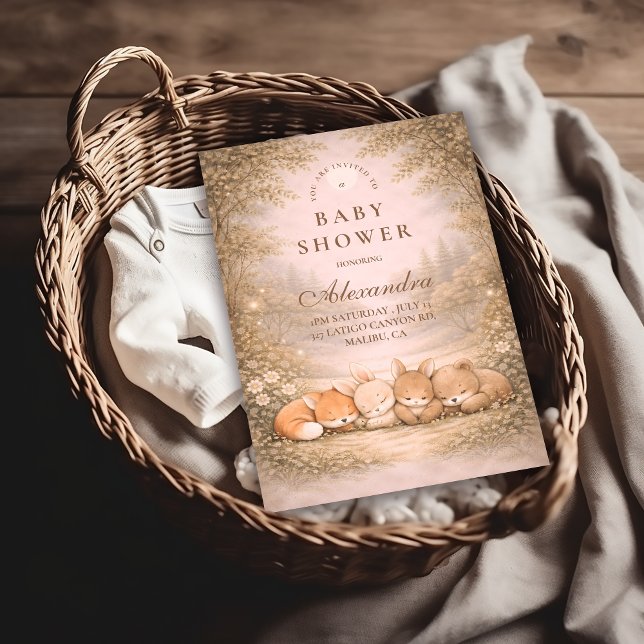 Whimsical Forest Friends Baby Shower Invitation (Creator Uploaded)