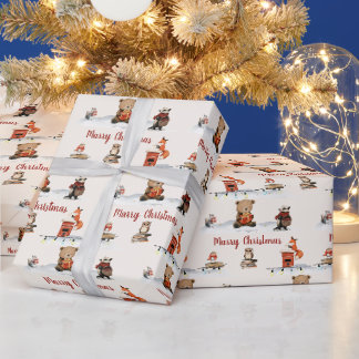 Whimsical Forest Friends Christmas Wrapping Paper