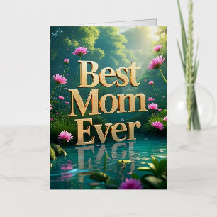 Whimsical Forest Garden For Mother's Day  Foil Greeting Card