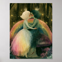 Whimsical Forest Mushroom Fairy Tale Romance 