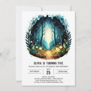  Whimsical Forest Online Woodland Birthday Invitation