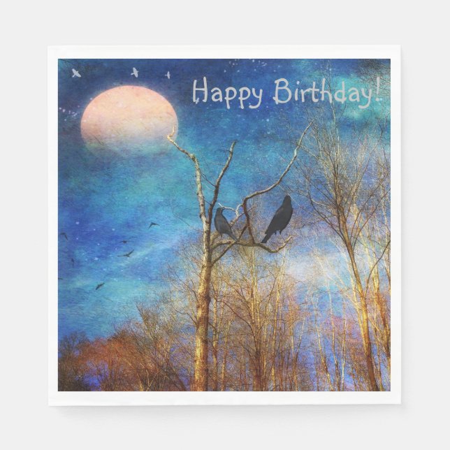 Whimsical Forest Scene Napkin (Front)