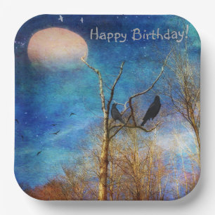 Whimsical Forest Scene Paper Plate