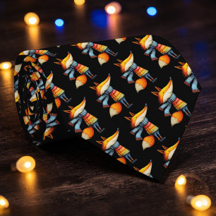 Whimsical Fox Custom Necktie Tie