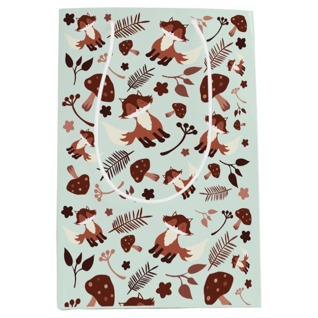 Whimsical Fox Medium Gift Bag (Front)