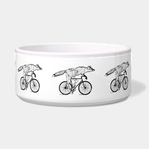 Whimsical Fox on Bicycle Art Print