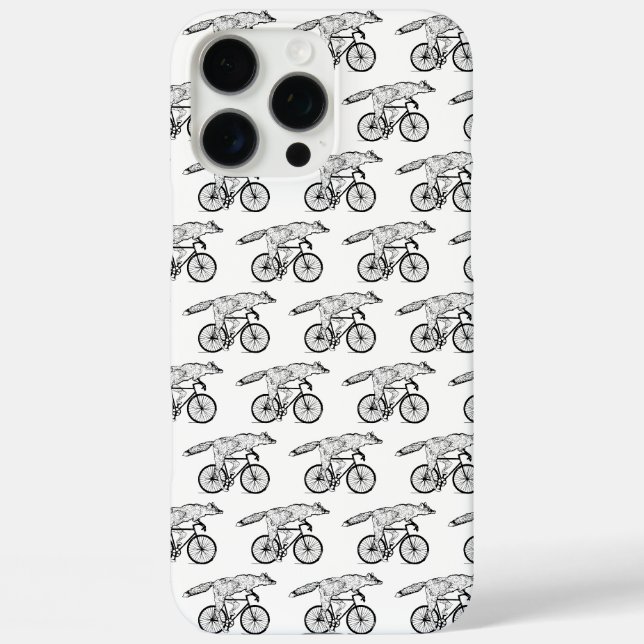 Whimsical Fox on Bicycle Art Print Case-Mate iPhone Case (Back)