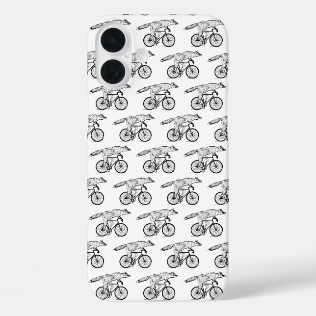 Whimsical Fox on Bicycle Art Print Case-Mate iPhone Case (Back)