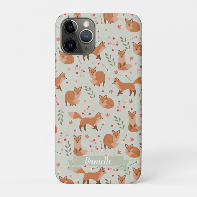Whimsical Fox Pattern Case-Mate iPhone Case (Back)