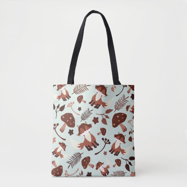Whimsical Fox Tote Bag (Front)