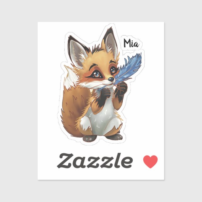 Whimsical Fox with a Feather (Sheet)