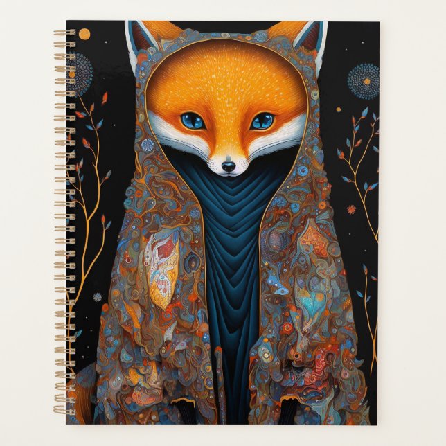 Whimsical Fox Woodland Fantasy Art Planner (Front)