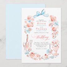 Whimsical French Floral Hand Drawn Wedding
