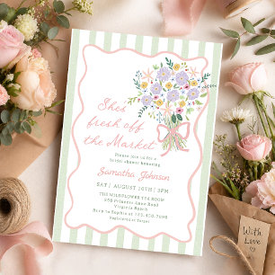 Whimsical Fresh Off the Market Bridal Shower Invitation