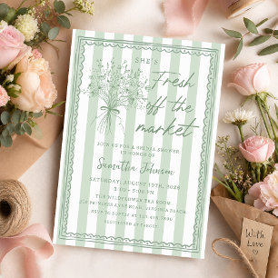Whimsical Fresh Off the Market Bridal Shower Invitation