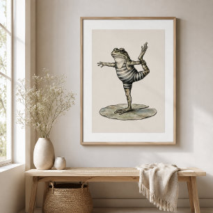 Whimsical Frog Glossy Poster