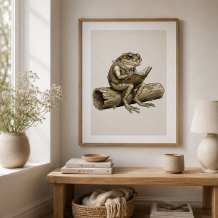 Whimsical Frog Glossy Poster