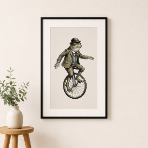 Whimsical Frog Glossy Poster