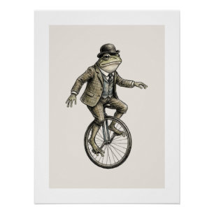 Whimsical Frog Glossy Poster
