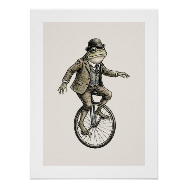 Whimsical Frog Glossy Poster (Front)