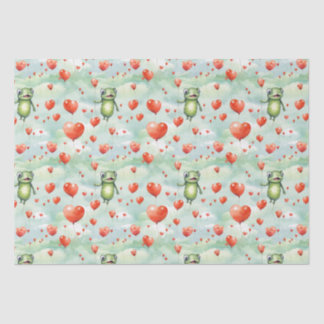 Whimsical Frog lot of heart balloons Tissue Paper