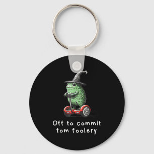Whimsical Frog Wizard Off To Commit Tom Foolery Fr Key Ring