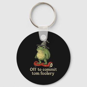 Whimsical Frog Wizard Off To Commit Tom Foolery Fr Key Ring