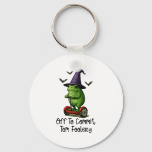 Whimsical Frog Wizard Off To Commit Tom Foolery Fr Key Ring