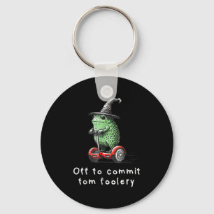 Whimsical Frog Wizard Off To Commit Tom Foolery Fr Key Ring