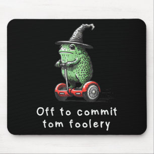 Whimsical Frog Wizard Off To Commit Tom Foolery Fr Mouse Pad
