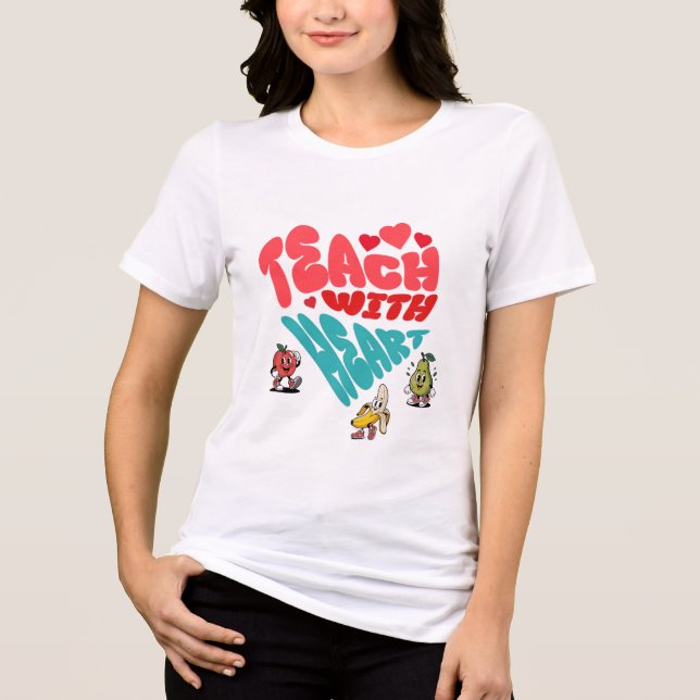 Whimsical Fruit Teacher Shirt (Front)